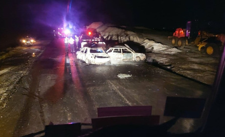 Ліквідували пожежу, яка відбулася внаслідок ДТП
