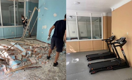 Волонтери благодійного фонду «Навколо юей» відремонтували спортзал соснівської лікарні
