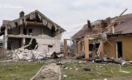 Рятувальники показали фото з місць руйнувань через атаку росіян на Житомирщину