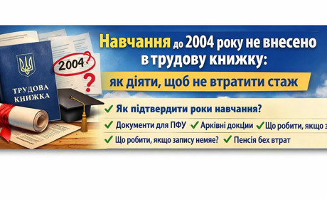 Роки навчання до 2004-го не врахували? Інструкція, як довести стаж без проблем