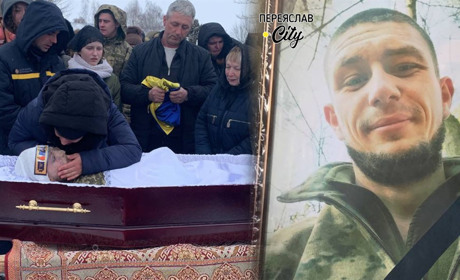 "Не відпущу!": кричали і плакали в Гайшині над домовиною Героя Олега Панчука його рідні жінки