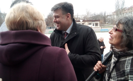 Що робив Олег Тягнибок у Новій Каховці