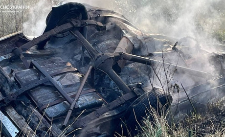 Біля Ворожби авто з'їхало в кювет та підірвалось на боєприпасі (ВІДЕО)