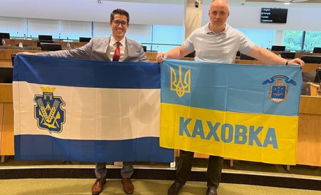 Начальник Каховської МВА Віталій Немерець розповів у Бельгії про окупацію Херсонщини