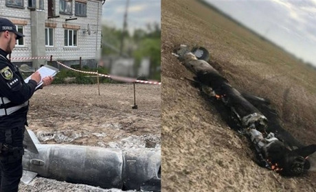 Після нічної ракетної атаки на Київщині виявили восьмиметрову воронку та зруйновані будинки
