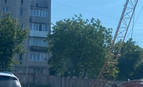 На будівництві у Кременці впала стріла баштового крана