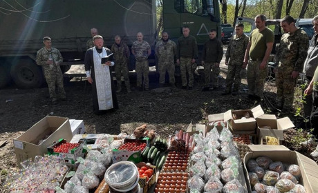 Прикордонників Ізмаїльського загону на передовій привітали з Великоднем