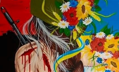 Мистецтво захищає країну: емоційна картина дружини загиблого Героя допоможе нашим воїнам