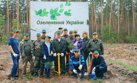 На Фастівщині посадили майже гектар лісу