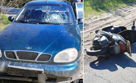 У Славуті автомобіль під керуванням нетверезого водія зіткнувся зі скутером