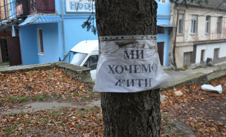Громадські активісти вимагають не зрізати дерева на площі у Кременці: акція протесту 