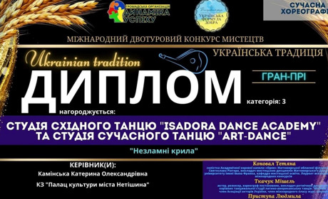 Нетішинські танцювальні колективи стали переможцями міжнародного конкурсу мистецтв
