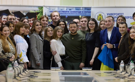 Володимир Зеленський завітав до Університету Григорія Сковороди у Переяславі ВІДЕО