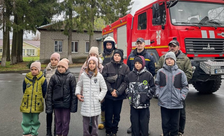 У Березі рятувальники ознайомили школярів із правилами пожежної безпеки