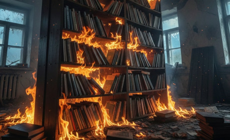 В Шосткинській громаді в результаті ворожого удару згоріла бібліотека, де зберігалось 6 000 книг