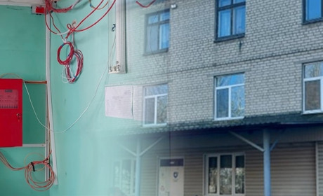 У триповерховій будівлі Петропавлівської лікарні встановили протипожежну сигналізацію
