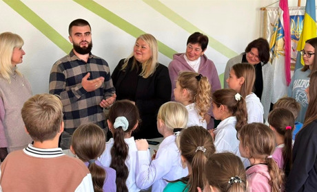 Зустріч із воїном у шкільній родині в Лашківці