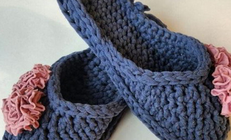 В'яжемо домашні капці за один день!