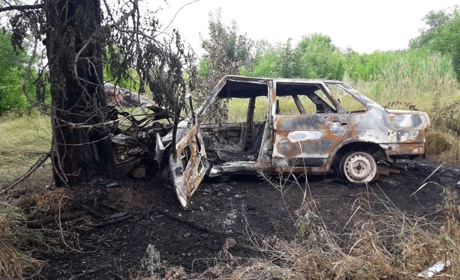 В Торецке сгорел автомобиль