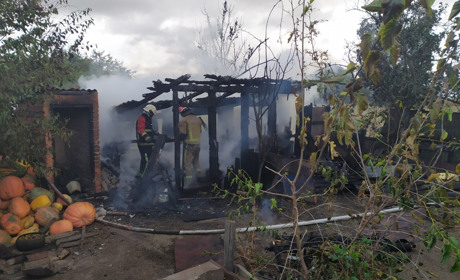 У Мені пожежа знищила хлів разом з худобою