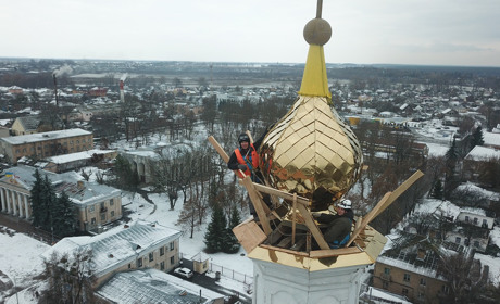 Реконструкція маківки дзвіниці Вознесенського собору завершена