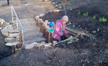 Біля відновлених джерел у селі Привілля висадили квіти