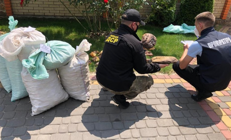 Два брати на Рівненщині зберігали майже тонну бурштину