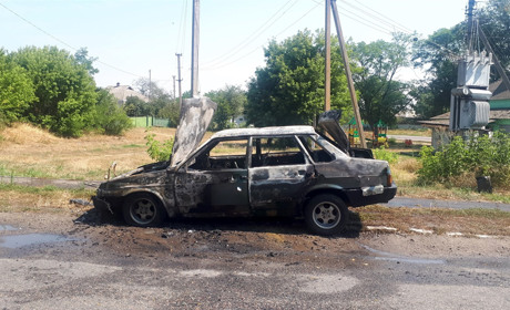 На Переяславщині згорів автомобіль «Лада Самара»
