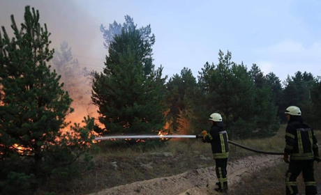 Внаслідок артилерійських стрільбищ сталася пожежа на території полігону в Дівичках