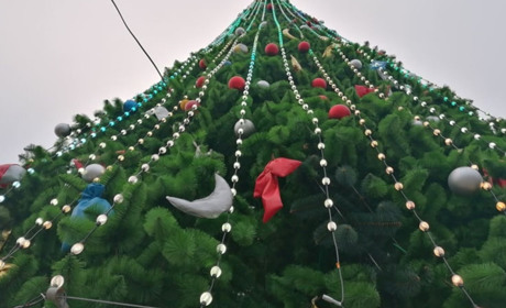  У Старокостянтинові засвітили міську ялинку