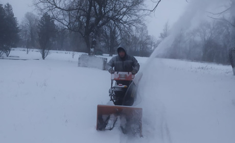 У Багачці під час снігових заметів випробували снігоприбиральну техніку