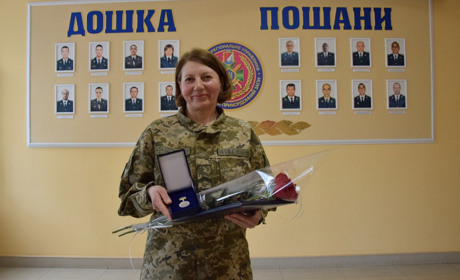 Измаильская пограничница получила грамоту Верховной рады Украины