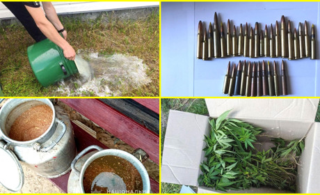 Вилучали зброю, наркотики та знищили сотні літрів самогону: на Сарненщині пройшли поліцейські рейди