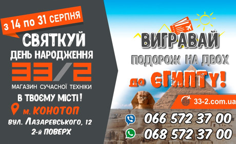 Святкуй День народження 33/2 в твоєму місті