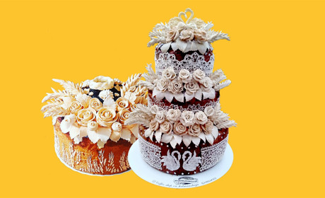 У «Кав’ярні на Гетьманській» печуть весільні короваї із «мереживом»