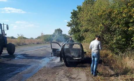 На Переяславщині згорів автомобіль Chevrolet Niva