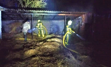 У Зносичах горів піднавіс з сіном