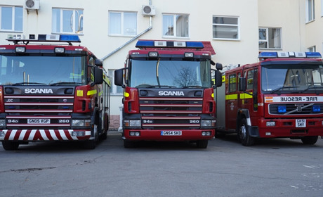 Полтавщина отримала три пожежні автомобілі з Шотландії