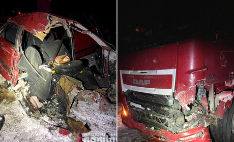 Аварія на Сарненщині: на зустрічній смузі легковик зіткнувся із вантажівкою