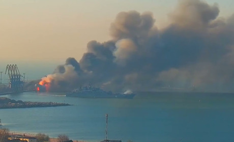 Капітанами підбитих кораблів РФ у Бердянську були зрадники з Криму