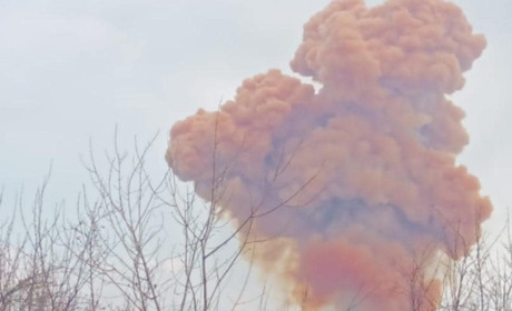 У Рубіжному росіяни влучили у цистерну з азотною кислотою