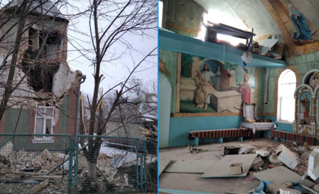 У Гуляйполі російські війська пошкодили церкву св. Тихона Задонського
