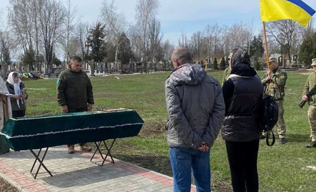 У Покровську в останню путь провели земляка, українського воїна Михайла Лаптьонка