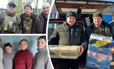 На передову везуть волонтерську допомогу, а назад - біженців