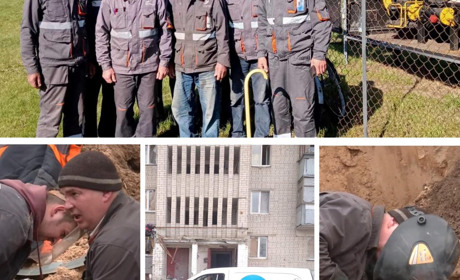 Чернігівські газовики замінили п’ятиметрову ділянку газопроводу знищену авіабомбою у Новоселівці