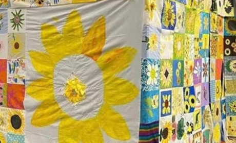 Діти з Добропілля долучилися до створення панно з соняшників: артінсталяцію презентували у Лондоні