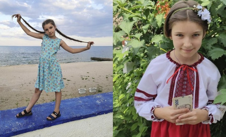 10-річна дівчинка з Одещини відрізала довгі коси, щоб допомогти ЗСУ