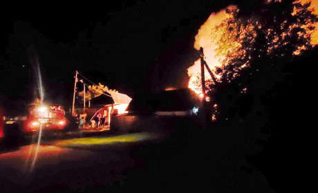 Пожежа в Новосілках: вогонь завдав чималих збитків