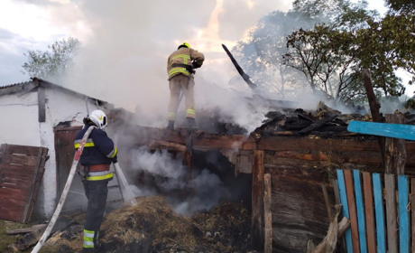 Пожежа на Сарненщині: згорів хлів та сіно