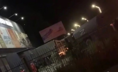 У Мелітополі сталася ДТП за участі військового Камазу росіян